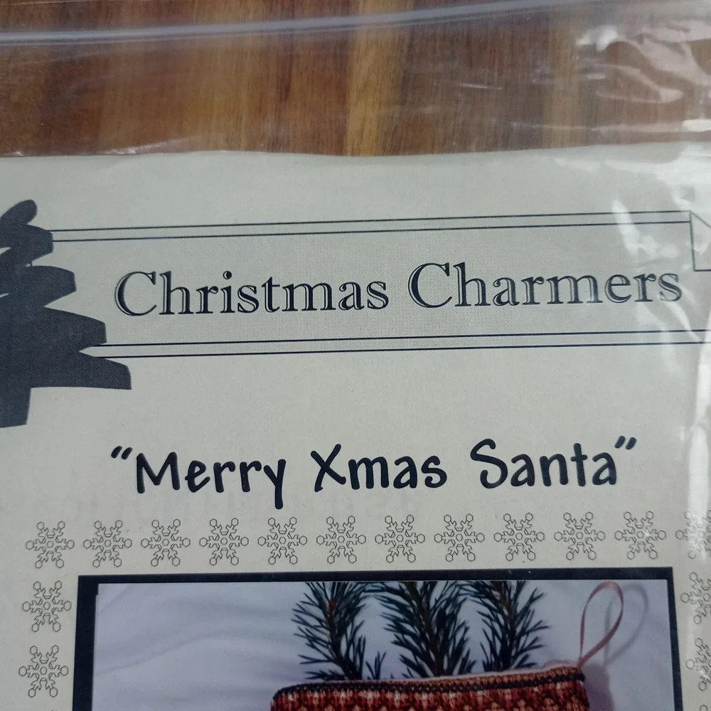 Lorri Birmingham‎ Designs Merry Xmas Santa Stocking Christmas Charmers Kit